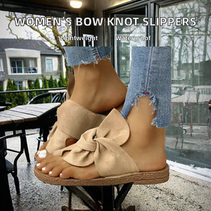 Sandalias de Mujer con Lazo de Gamuza Sintética, Ligeras, para Playa, Verano, Casuales - Product Image 2