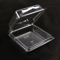 Petite boîte à pain et à dessert jetable en plastique transparent Nouveau récipient transparent pour gâteau sec à usage alimentaire