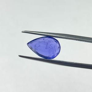 Piedra Preciosa Suelta de Zafiro Azul Tallado en Forma de Pera, Simulada y Creada en Laboratorio con Inclusiones de Cristal para Joyería, Sintética - Product Image 4