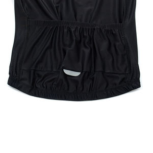 Maillot de cyclisme imprimé rayures abeilles noir et jaune, manches courtes en mesh, fermeture éclair intégrale avec poches arrière, texte et logo personnalisés, séchage rapide - Product Image 5