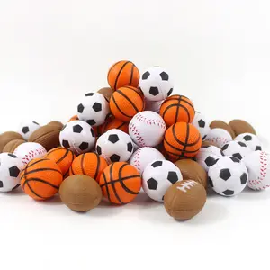 4cm Basketball Cake Toppers 3D Football Cake Pick Decorations for Sports Theme Cake Decoration Supplies