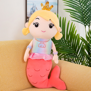 Almohada <span class=keywords><strong>de</strong></span> <span class=keywords><strong>Sirena</strong></span> <span class=keywords><strong>de</strong></span> Dibujos Animados con Forro <span class=keywords><strong>de</strong></span> Malla Bordado, Regalo Conmemorativo para el Museo Oceánico - Product Image 1
