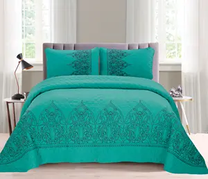 ÜBER GRÖSSE BED SPREAD 3PC MIT VERSCHIEDENER FARBE