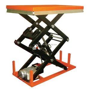 Mesa de plataforma de elevação hidráulica para carro, mesa elétrica estacionária personalizada de elevação média em tesoura