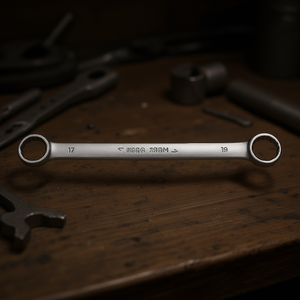 Double Open End <b>Wrench</b> 17mm 19mm Chrome Vanadium Steel - Product Image 3