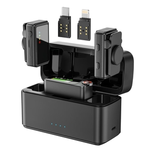 Không Dây Kép Lavalier <span class=keywords><strong>Microphone</strong></span> Người Bán Hàng Tốt Nhất Clip Trên Mic 2.4G Lavalier Micro Không Dây Cho Youtube - Product Image 5