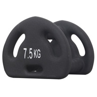 OLA FITNESS Haltères 2 en 1, haltères et kettlebell, 11 lb, haltères triangulaires recouverts de néoprène, haltères à main, simples