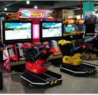 Machine de jeu d'arcade MANX TT Super Bike, simulateur de course de moto pour 2 joueurs avec mouvement dynamique inclinable