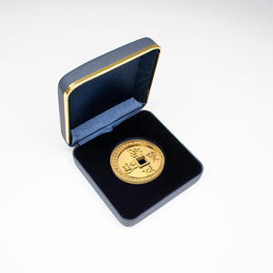 Boîte de rangement pour pièces commémoratives en cuir PU haut de gamme, boîte à accessoires cadeau et boîte de collection de pièces d'or - Product Image 5