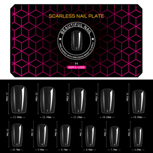 550 pièces haut de gamme boîte noire <span class=keywords><strong>ongles</strong></span> conseils Ultra-mince anti-rayures gommage pour porté à la main artificiel doigt <span class=keywords><strong>ongles</strong></span> conseils prix de gros - Product Image 6
