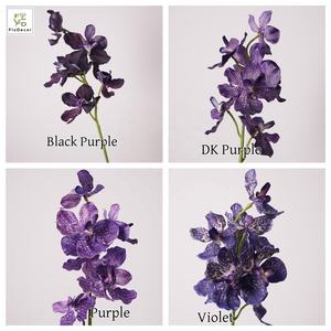 Fleur hydratante haut de gamme 7 têtes Real Touch papillon <span class=keywords><strong>Vanda</strong></span> orchidée fleurs pour salon mariage décoration extérieure - Product Image 2