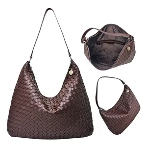 2024 Fashion Bag Woman New Texture Hundred Retro Underarm Bag Personality Trend Single Shoulder Woven Bag Leisure Handbag