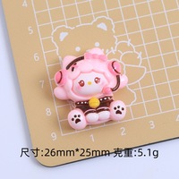 Mignon Musique Casque Arc Agneau Animal Dessin Animé Résine Charme pour Mallettes DIY Pince À Cheveux Chaussure Fleurs Accessoires Décoration