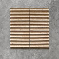 Mosaïque linéaire de luxe en travertin beige, motif à rayures, pour mur de douche et décoration intérieure