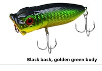 Leurre de surface The Brave, leurre dur ABS Wave Crawler, imprimé phosphorescent, pour la pêche au Black Bass, 7cm 115g
