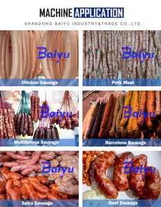 Saucisse certifiée CE à haute efficacité Baiyu faisant la machine Machine <span class=keywords><strong>de</strong></span> remplissage <span class=keywords><strong>de</strong></span> saucisses pour l'usine <span class=keywords><strong>de</strong></span> traitement <span class=keywords><strong>de</strong></span> la viande - Product Image 4