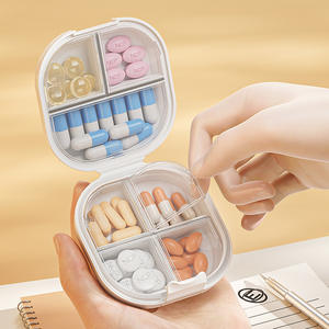 Caja de medicamentos portátil dividida, mini caja pequeña para empacar tabletas, caja sellada para almacenar medicamentos en cápsulas para siete días - Product Image 2