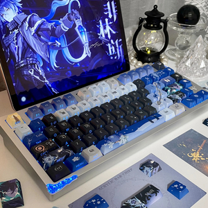 137 Teclas Genshin Impact Kyryll Chudomirovich Flins, Teclas de Anime PBT Cherry para <span class=keywords><strong>Teclado</strong></span> Mecánico Made68 Mad68 Wooting 60 - Product Image 1