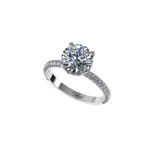 Hot Sale Lab Grown Round Cut Diamond <b>Ring</b> 925 <b>Silver</b> 9kt, 14kt, 18kt Gold Diamond <b>Rings</b> for Women's Engagement <b>Ring</b> - Product Image 4