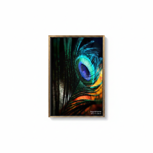 Modern Peacock Feather Print <b>Canvas</b>: Elegant Abstract <b>Wall</b> Art,GOLD FRAMED <b>CANVAS</b> - Product Image 2
