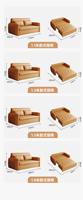 Canapé-lit électrique intelligent à double usage anti-patte de chat Meuble de chambre à coucher multifonctionnel en tissu et en cuir, double et télescopique