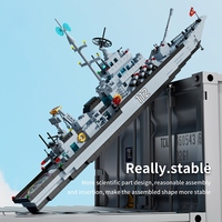 Juego de Bloques de Construcción de Portaaviones con Helicópteros, Jets y Vehículos Militares, Juguete Educativo STEM, Regalo para Niños, Venta Directa de Fábrica