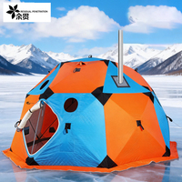 Tenda Camping Musim Dingin Oxford Modern Otomatis, Tahan Dingin, Tahan Angin, Tahan Air, Pemasangan Cepat, Tiga Lapis