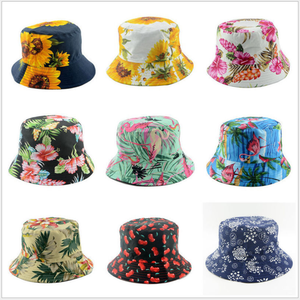 De algodón impreso <span class=keywords><strong>maceta</strong></span> sombrero de doble <span class=keywords><strong>cara</strong></span> sombrero de pescador flamingo sombrero para los hombres y las mujeres - Product Image 2
