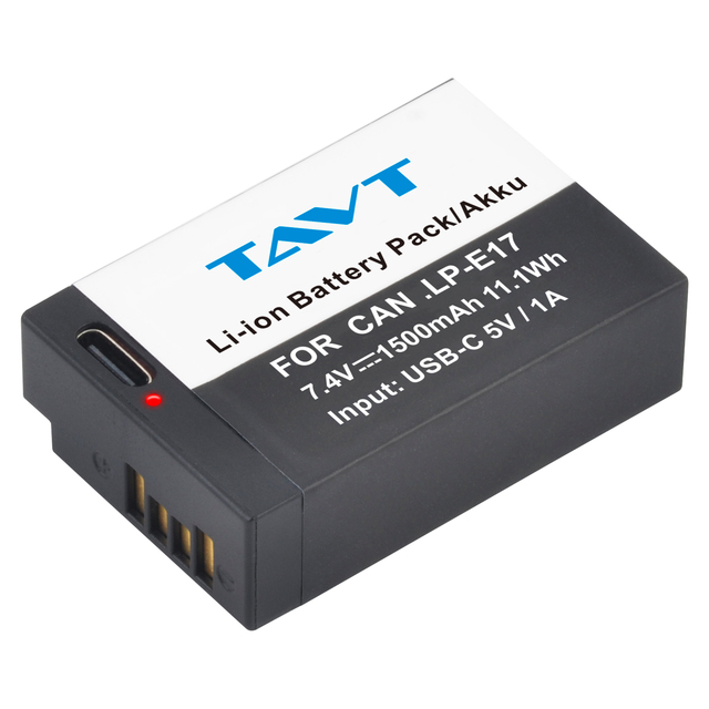 LP-E17 E17 1500mAh Battery with Type-C for Canon EOS 77D 750D 760D 8000D M3 M5 M6 Rebel T6i T6s Kiss X8i 200D 800D SL2 Camera