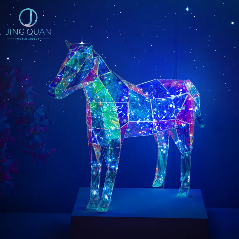 Lampu Led Kuda untuk Dekorasi Pesta Pernikahan Hadiah Natal Lampu Malam Led untuk Ruang Rumah Set Hadiah Pesta Mewah