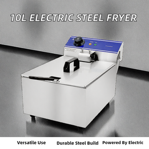 New 10L Commercial Stainless Steel Electric <b>Fryer</b> <b>Machine</b> for Restaurants & Hotels PLC Core KFC Style Oil Deep <b>Fryer</b> - Product Image 2