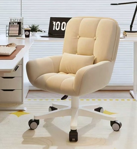 Chaise de bureau avec dossier, fauteuil de bureau confortable, chaise de travail à domicile, chaise pivotante réglable pour étudiant en dortoir - Product Image 4