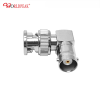 Adaptateur vidéo 90 degrés BNC à angle droit mâle vers BNC femelle en forme de L prise vers séparateur Jack connecteur adaptateur coaxial CCTV SDI RF