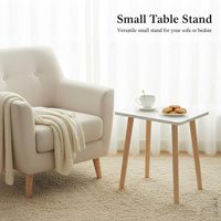 Table d'appoint rectangulaire en bois massif, design moderne, portable, légère, petite, facile à assembler, meubles pour la maison, table basse