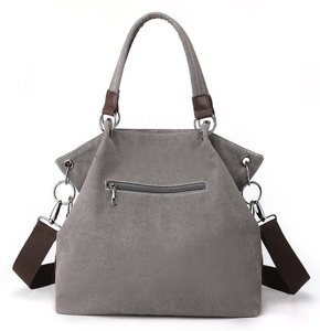 กระเป๋าผ้าแคนวาสคุณภาพสูงสำหรับผู้หญิง แบบสั่งทำพิเศษ พร้อมโลโก้สั่งทำสำหรับใส่ของช้อปปิ้ง - Product Image 4