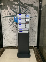 Y2Power UVC 8-Fach Fingerabdruck-gesicherter Smart Locker Handy-Desinfektions- und Ladestation mit 2 Größeren Fächern für iPad/Handy