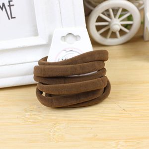 Élastiques à cheveux en tissu, 6 pièces par paquet, haute élasticité, usage quotidien, mélange de couleurs aléatoires - Product Image 3
