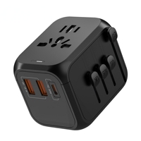 Chargeurs secteur GAN 100W, adaptateur international pour accessoires, charge rapide QC 3.0, adaptateur de chargeur mural rapide pour téléphone