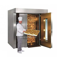 Horno rotativo de convección para panadería, horno comercial de 12, 16, 32, 36 y 64 bandejas