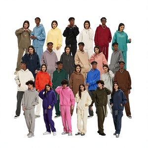 Nouvelle collection automne-hiver : Ensemble sweat à capuche et <span class=keywords><strong>pantalon</strong></span> oversize en velours pour homme – Marque de mode - Product Image 2