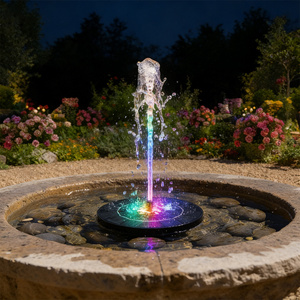 Pompe à eau solaire LED intelligente étanche IP65, petite pompe flottante LED pour bassin, bain d'oiseaux, <span class=keywords><strong>jardin</strong></span>, patio extérieur, piscine, aquarium, décoration - Product Image 1