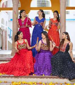 Vestido Informal para Uso Diario con Trabajo Gamathi y Estampado Bandhani Diseñado para Mujeres Atuendo Étnico Elegante Adecuado para el Trabajo - Product Image 6