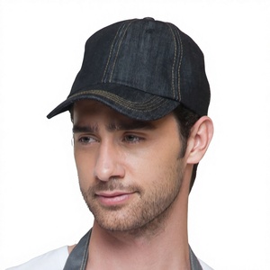 Denim 6-Panel <b>Cap</b> Adjustable Fit Casual Hat for <b>Men</b> Spring Summer Wear - Product Image 1