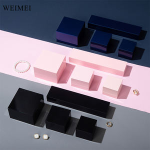 WEIMEI Custom Logo Blue Packaging <b>Proposal</b> <b>Ring</b> <b>Box</b> Necklace Bracelet <b>Box</b> Luxury Led Light Jewelry <b>Box</b> - Product Image 4