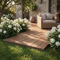 Planches de terrasse en WPC couleur teck anti-rayures pour extérieur