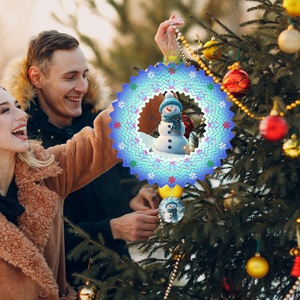 Artificial Rectangle Stainless Steel Hanging Wind Spinner Waterproof Garden Ornament for Christmas Gifts Holiday Decorations - Product Image 6