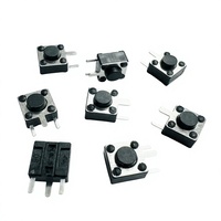 Interrupteur à bouton-poussoir tactile électronique en laiton 6*6mm, à actionnement latéral, 3 broches DIP, traversant, SPST, momentané pour PCB, conforme RoHS