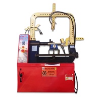 Machine de réparation de jantes de voiture OLIVER Rouge pour le façonnage et la correction des déformations des roues en alliage d'aluminium par découpe au couteau