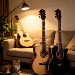 <span class=keywords><strong>Guitare</strong></span> acoustique 6 cordes de 40 pouces avec touche en palissandre, qualité OEM haut de gamme, service OEM/ODM professionnel, vente chaude - Product Image 2