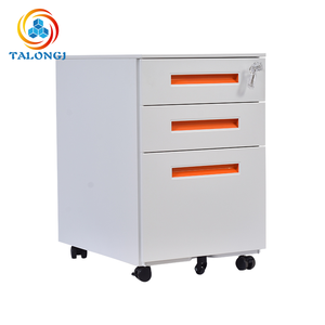 Wholesale Steel Mobile Filing <b>Cabinet</b> with Wheels <b>Lockable</b> Desk Office Document <b>Storage</b> Pedestal for Warehouse Use 3-Drawer - Product Image 2